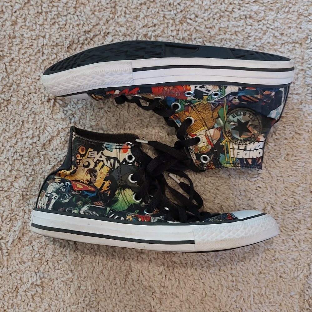 Converse 3 Boy Justice League Chuck Taylor Hi Top Superman Batman Superhero Shoe